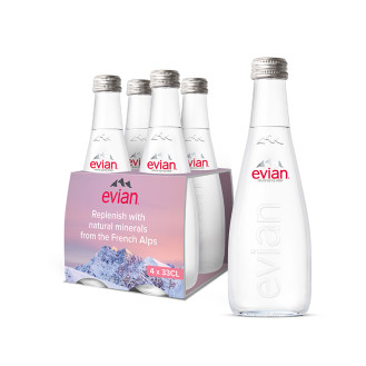 Evian Glass 4 x 330ml
