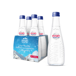 Evian Sparkling 4 x 330ml