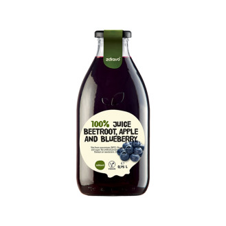 Zdravo Organic Beetroot Blueberry and Apple Juice 100% 750ml